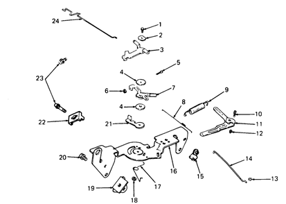 Engine Controls Diagram and Parts List for 2284 864501-899000-145734100-146734100-14A734100 Cub Cadet Lawn Tractor